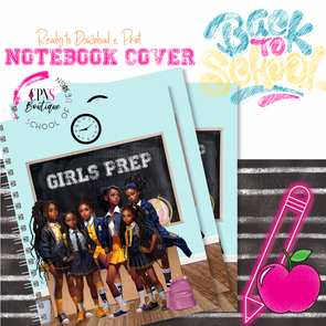 Girls Prep Notebook Cover Digital Graphic