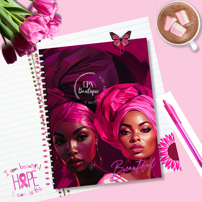 Beautiful In Pink Headwraps Notebook Cover
