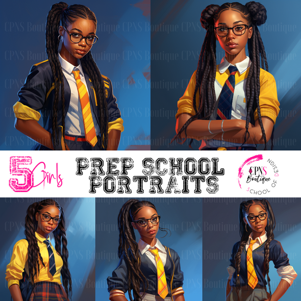 Girls Prep Portrait Digital Graphics