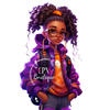 Purple and Orange Girl Graphic