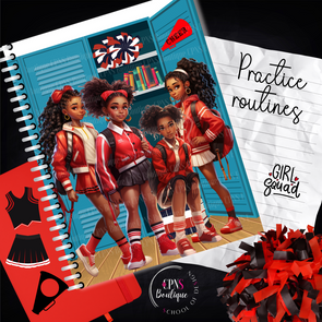 Red Cheer Squad Notebook Cover