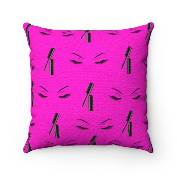 Lashes and Mascara Square Pillow