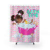 Afro Puffs Girl Shower Curtains