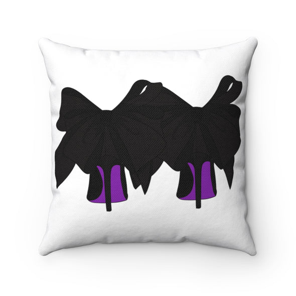 Bow Heels with Purple Bottoms Square Pillow