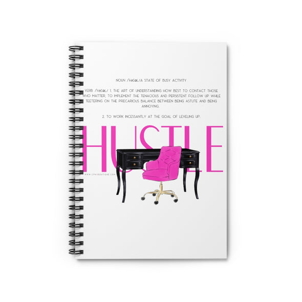 HUSTLE (PINK) Boss Spiral Notebook - Ruled Line
