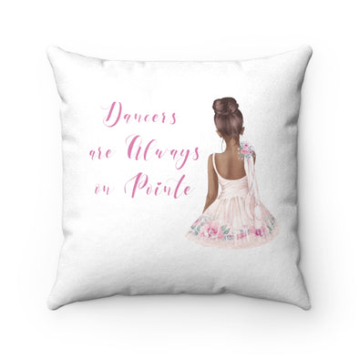 Dancers are Always on Pointe Faux Suede Square Pillow