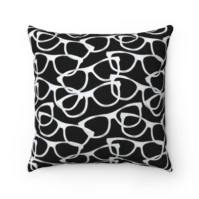 Smarty Pants on Black Background Square Pillow