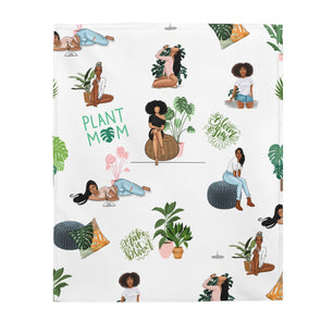 Plant Love Velveteen Plush Blanket