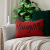 Naughty RED Lumbar Pillow