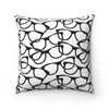 Smarty Pants on White Square Pillow