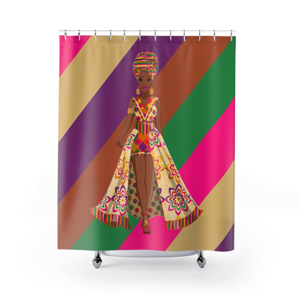 Ankara Girl Shower Curtain