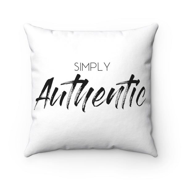 Simply Authentic White Square Pillow