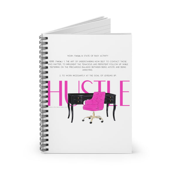 HUSTLE (PINK) Boss Spiral Notebook - Ruled Line