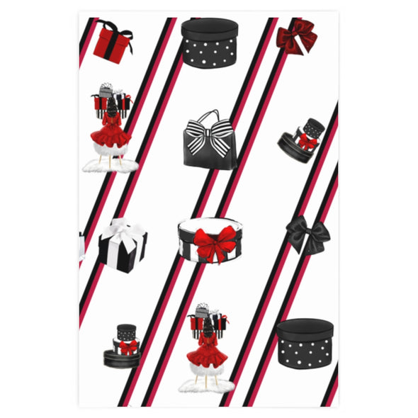 Red and Black Gifts Wrapping Paper