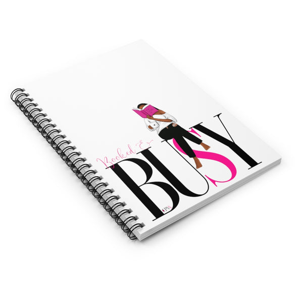 Booked and Busy Spiral Notebook - Ruled Line
