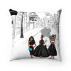 Tiffany Sisters Faux Suede Square Pillow