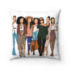 Hey Brown Girls Polyester Square Pillow