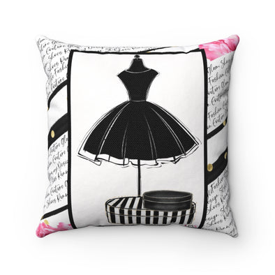 Little Black Dress Square Pillow