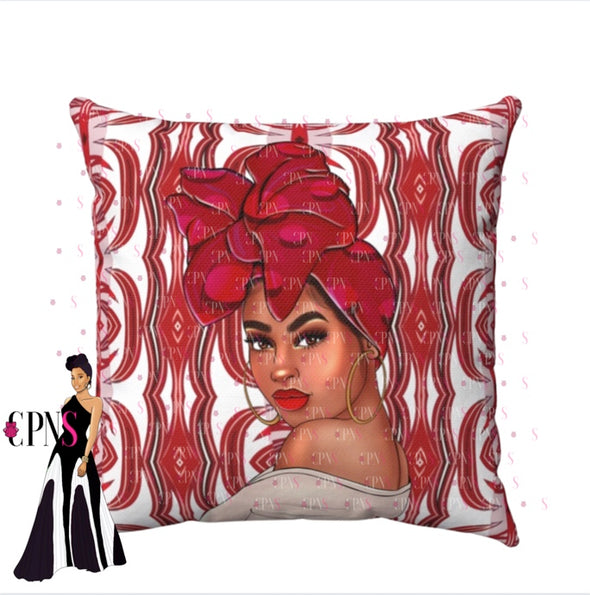 Hey Red! Spun Polyester Square Pillow